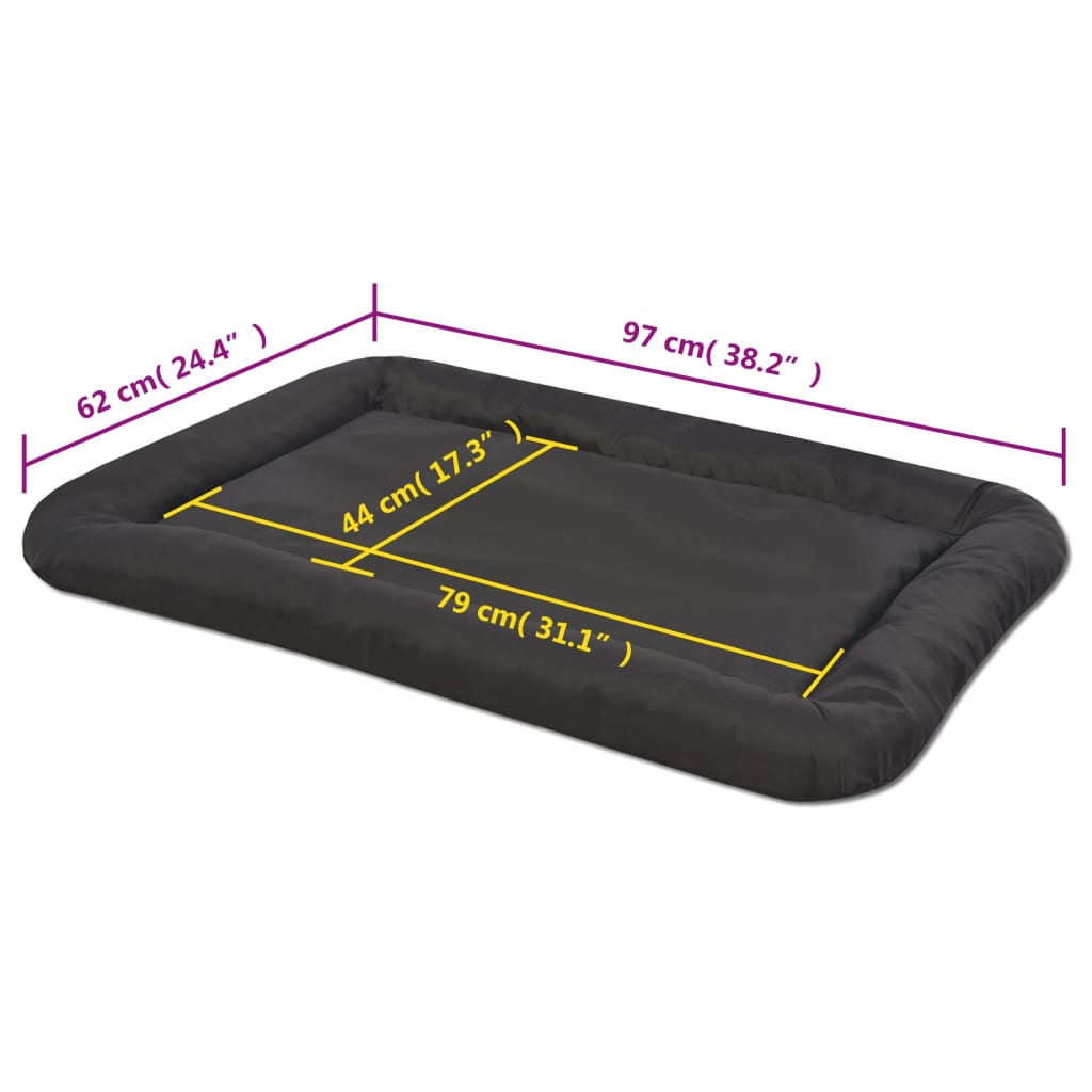 Dog Mattress Black PU-coated oxford fabric XXL Durable
