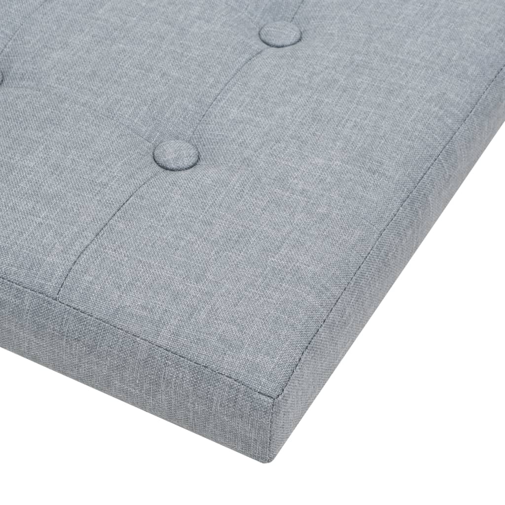 Storage Stool Light Gray Faux linen, MDF, Foam Medium Foldable
