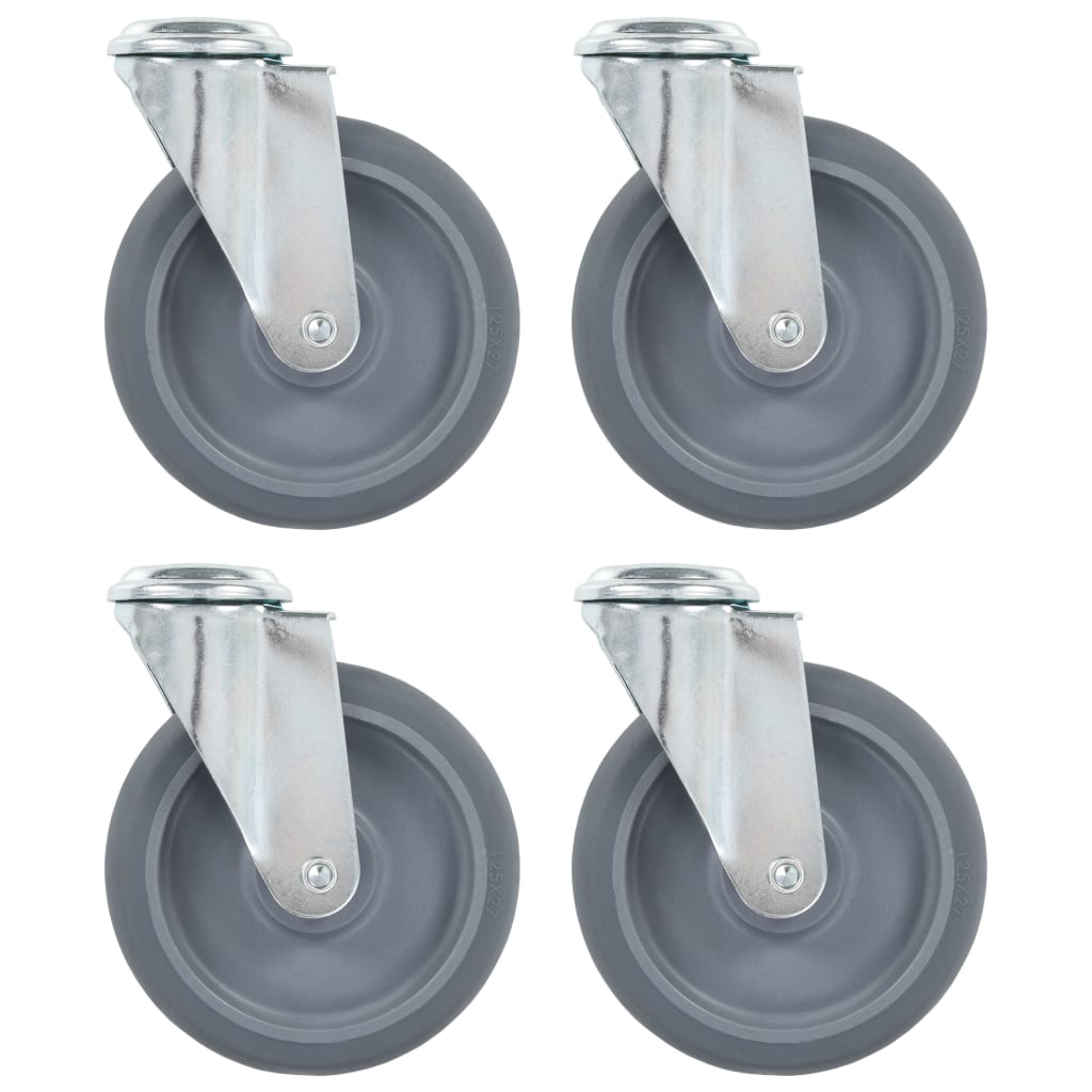 Bolt Hole Swivel Casters 4 pcs 4.92 "