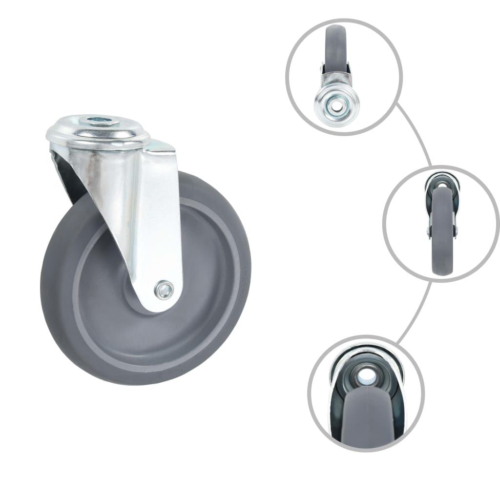 Bolt Hole Swivel Casters 4 pcs 4.92 "