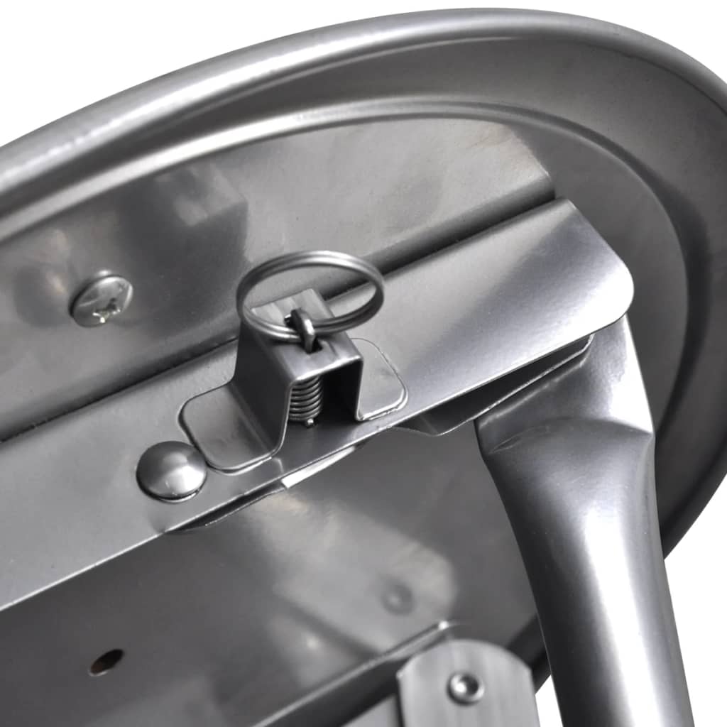 Stool Set of 4 Black, Silver Steel frame, PU leather seat