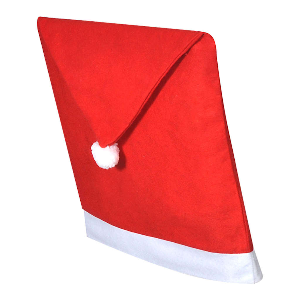 Chair Back Cover Red and White Polyester Felt Fits Most Chairs