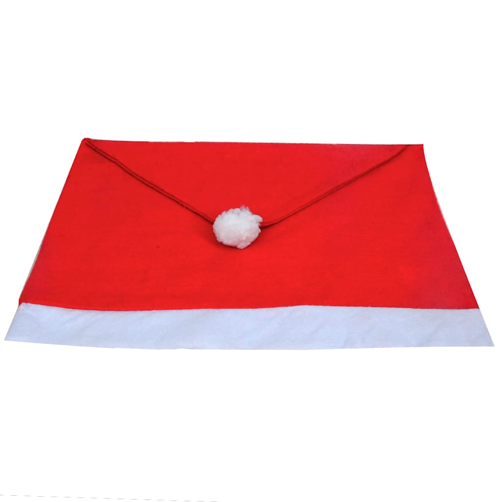 Chair Back Cover Red and White Polyester Felt Fits Most Chairs