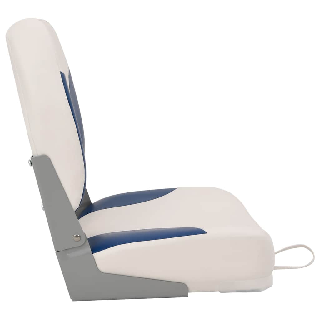 2 Piece Foldable Boat Seat Set with Blue-white Pillow