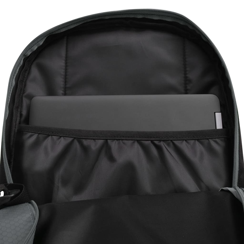 School Backpack 10.6 gal Black and Grey