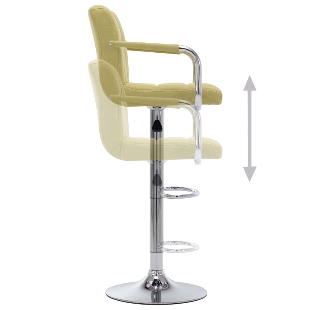 Bar Chair Green Chrome-plated steel, Cotton, Polyester Medium
