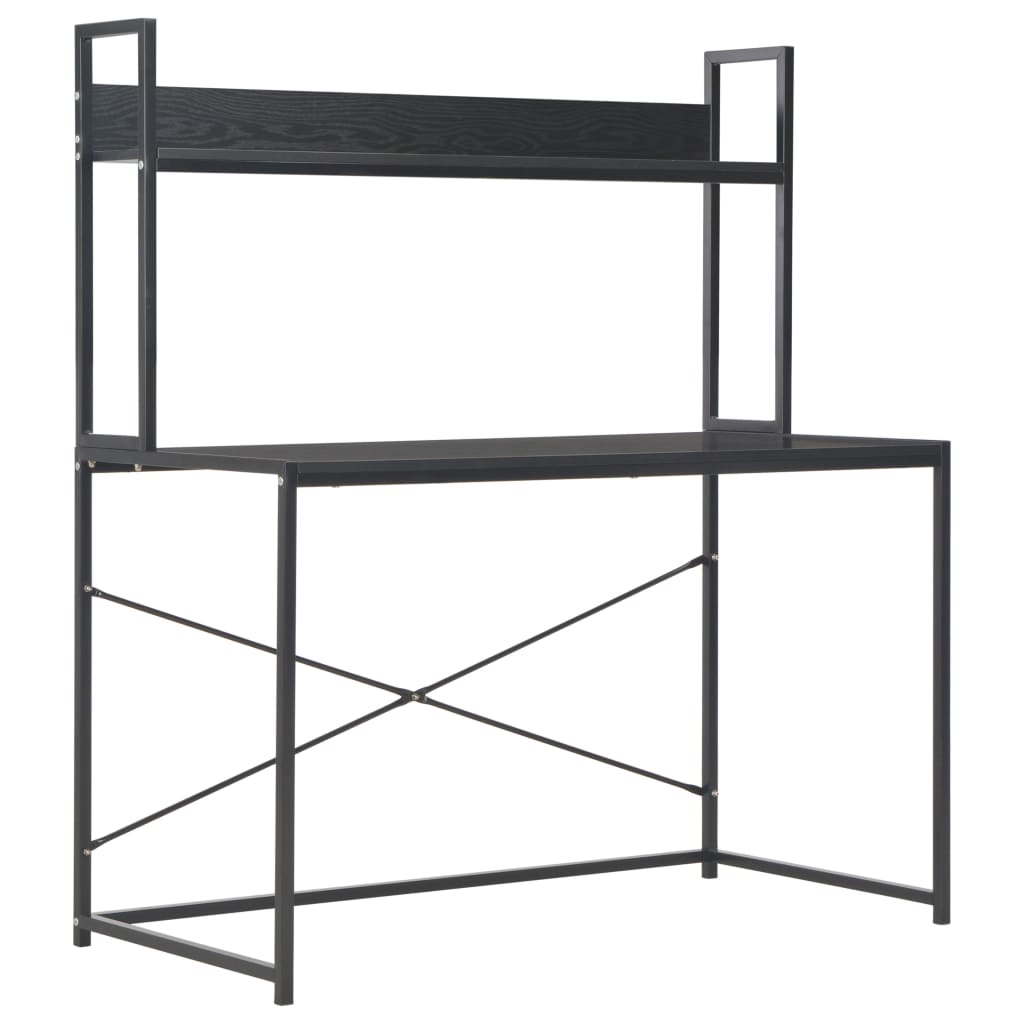 Computer Desk Black Engineered wood, Powder-coated metal Standard