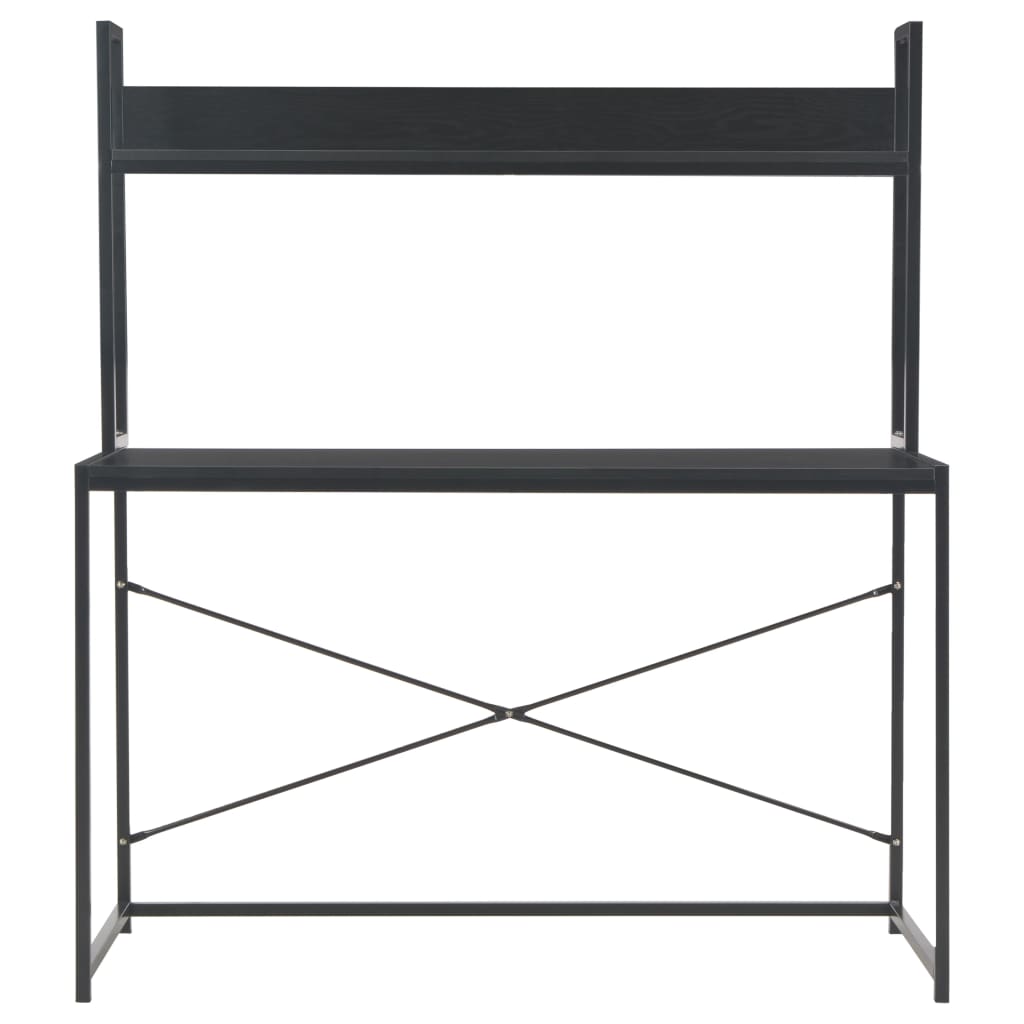 Computer Desk Black Engineered wood, Powder-coated metal Standard