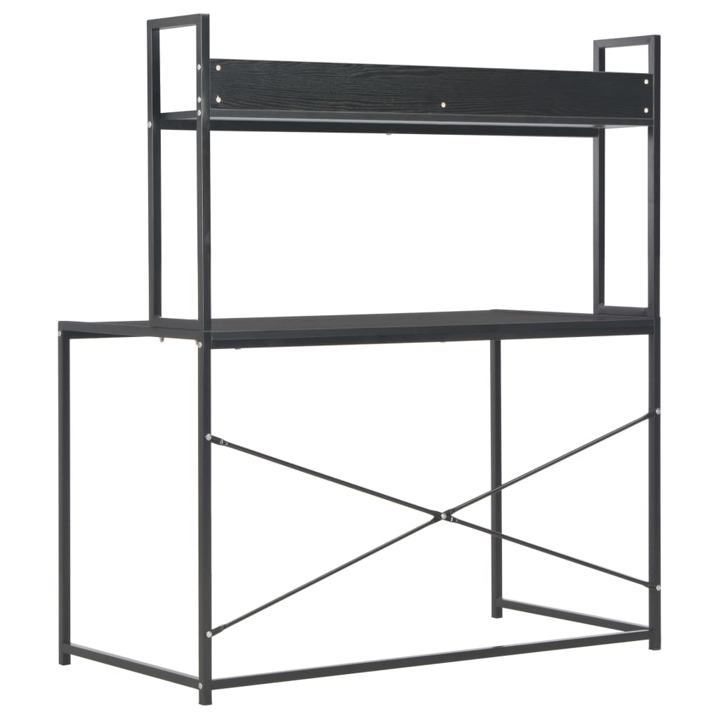 Computer Desk Black Engineered wood, Powder-coated metal Standard