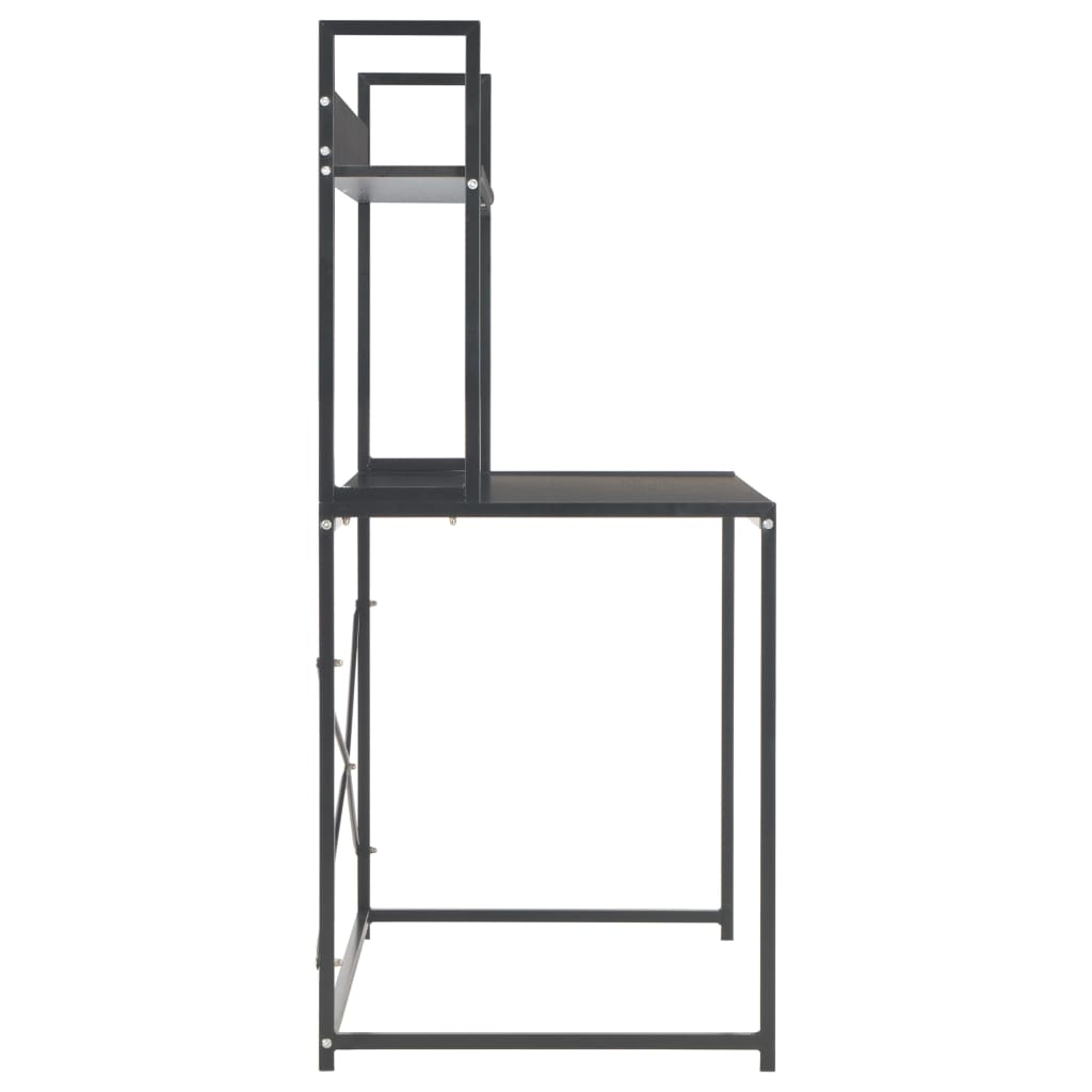 Computer Desk Black Engineered wood, Powder-coated metal Standard