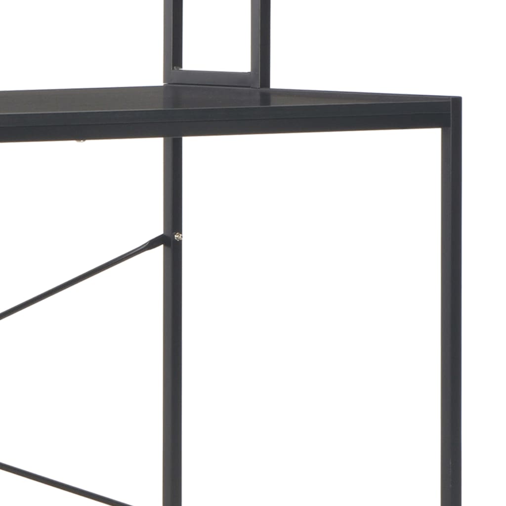 Computer Desk Black Engineered wood, Powder-coated metal Standard