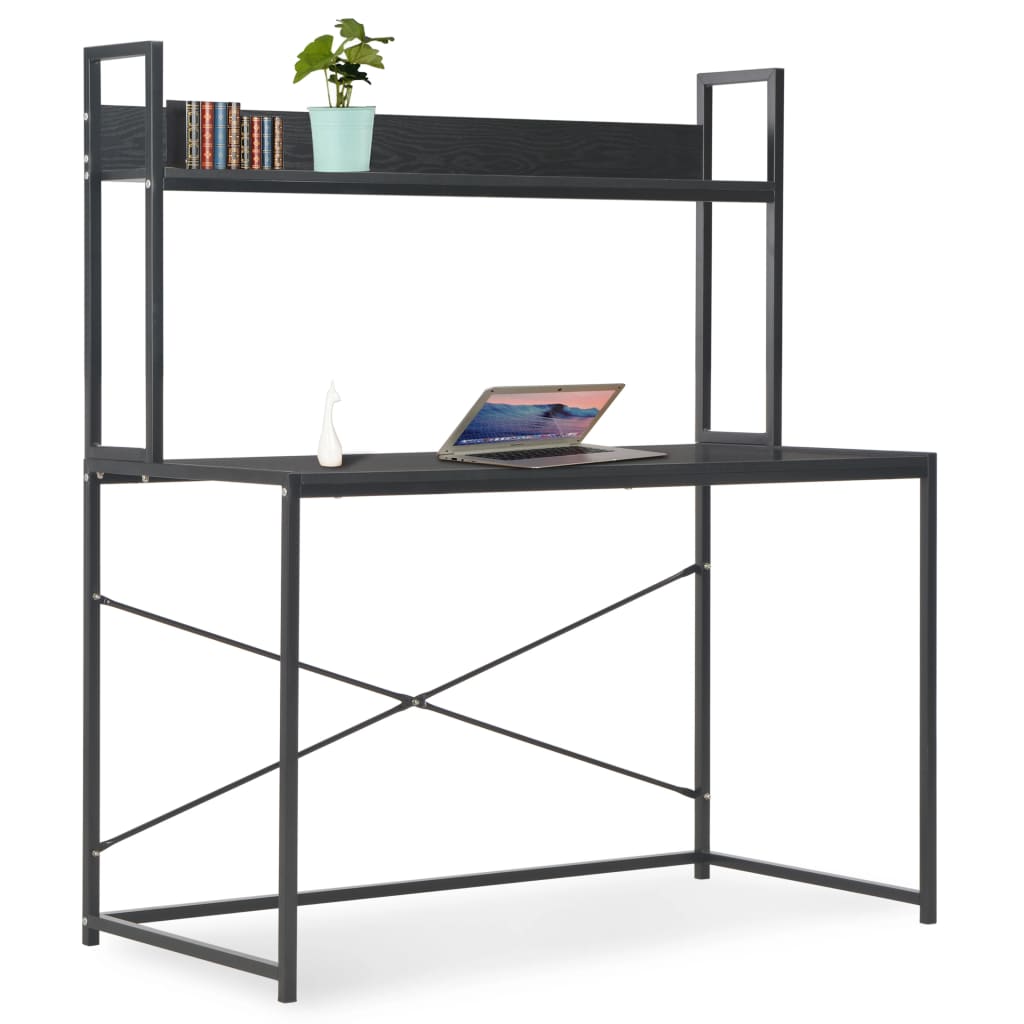 Computer Desk Black Engineered wood, Powder-coated metal Standard
