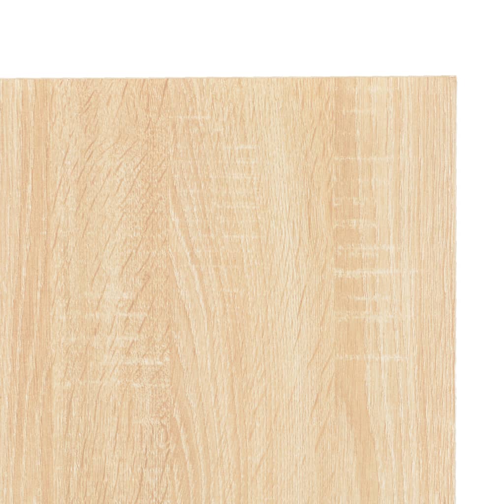 Computer Desk White and Oak Engineered wood and powder-coated metal