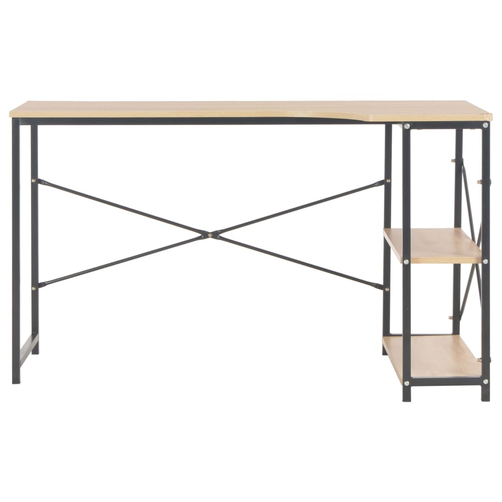 Computer Desk Black and Oak 47.2"x28.3"x27.6"
