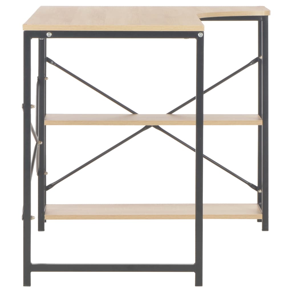 Computer Desk Black and Oak 47.2"x28.3"x27.6"