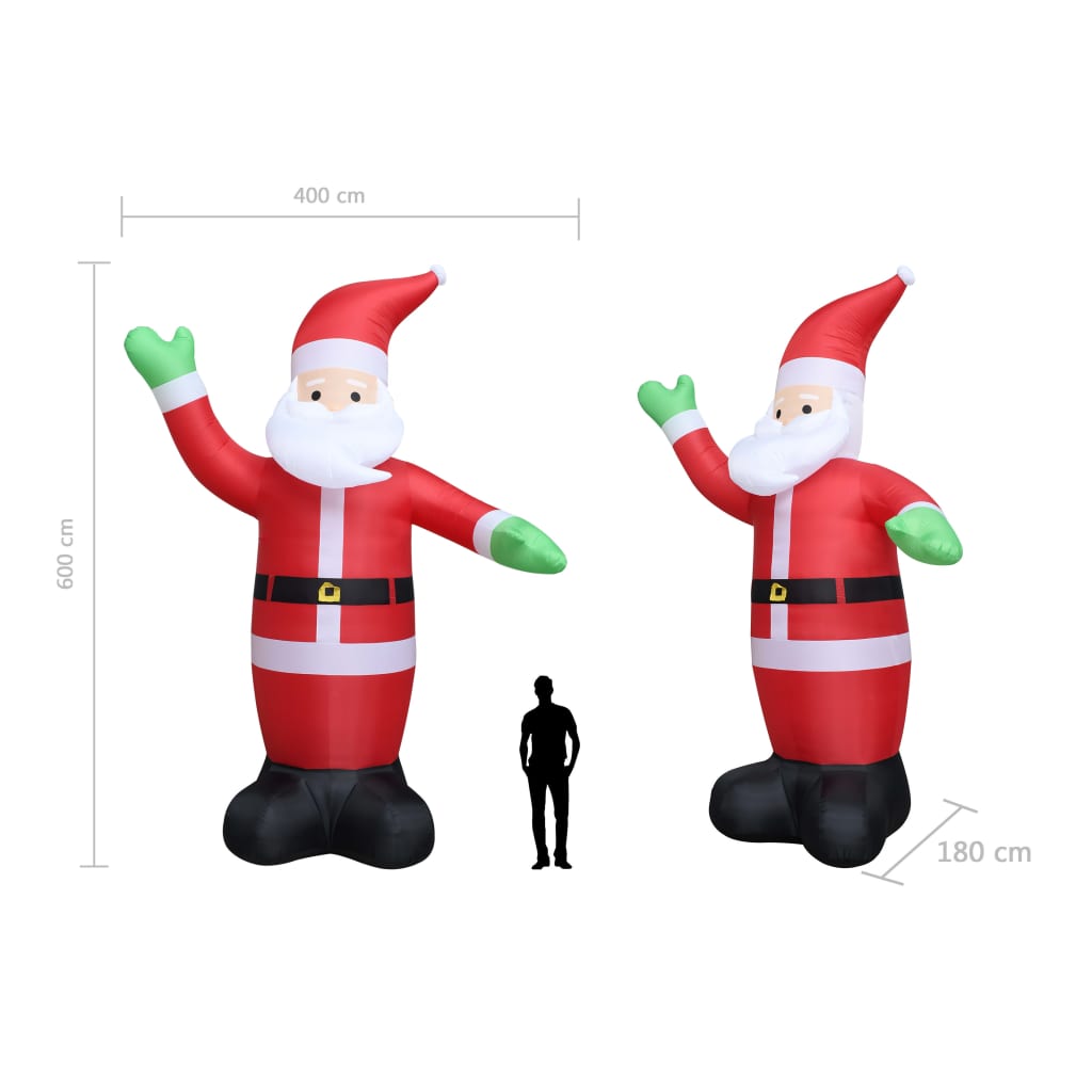 Christmas Inflatable Santa Claus LED IP20 236.2" XXL