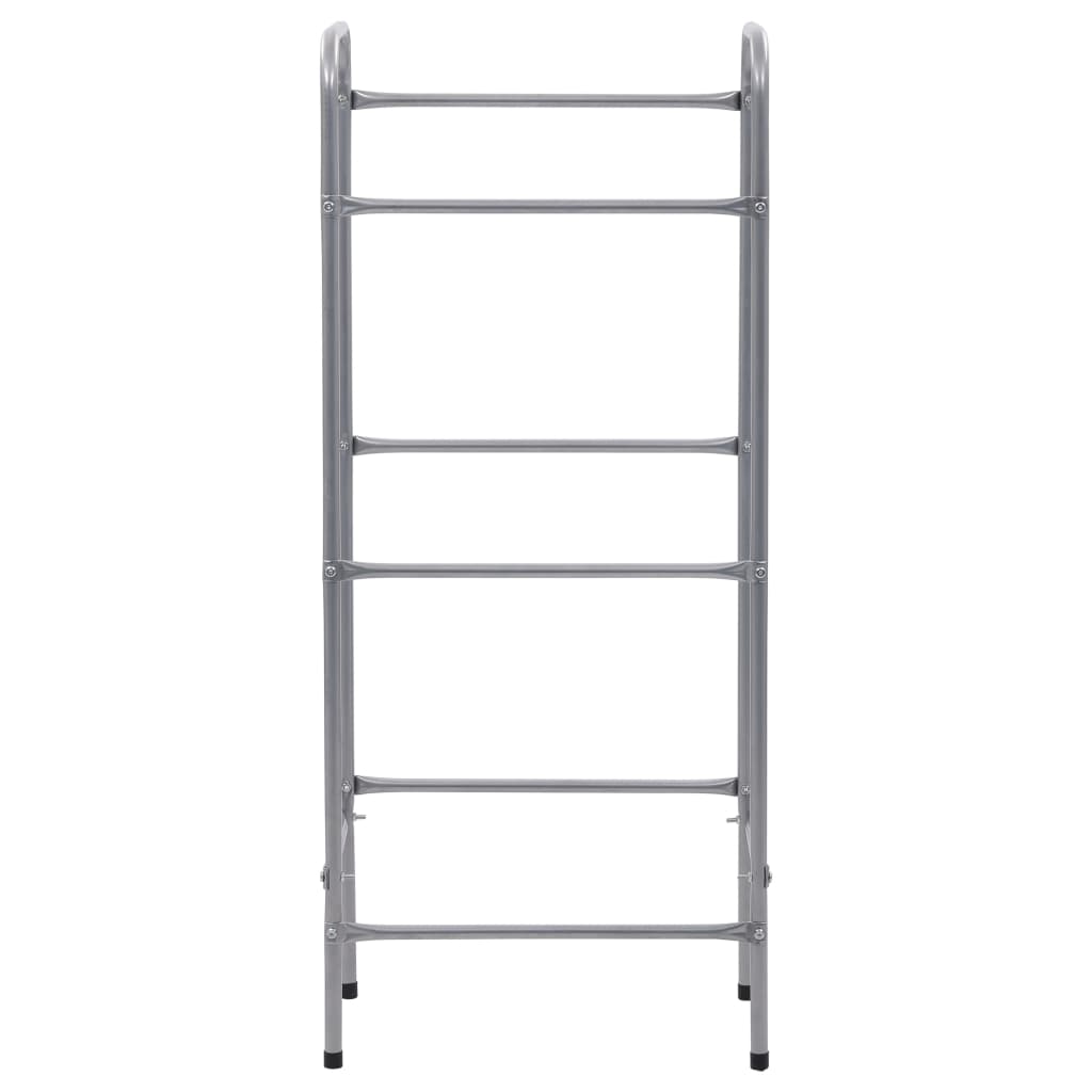Storage Shelf for 3 Crates Silver 19.7x13.0x45.7" Steel
