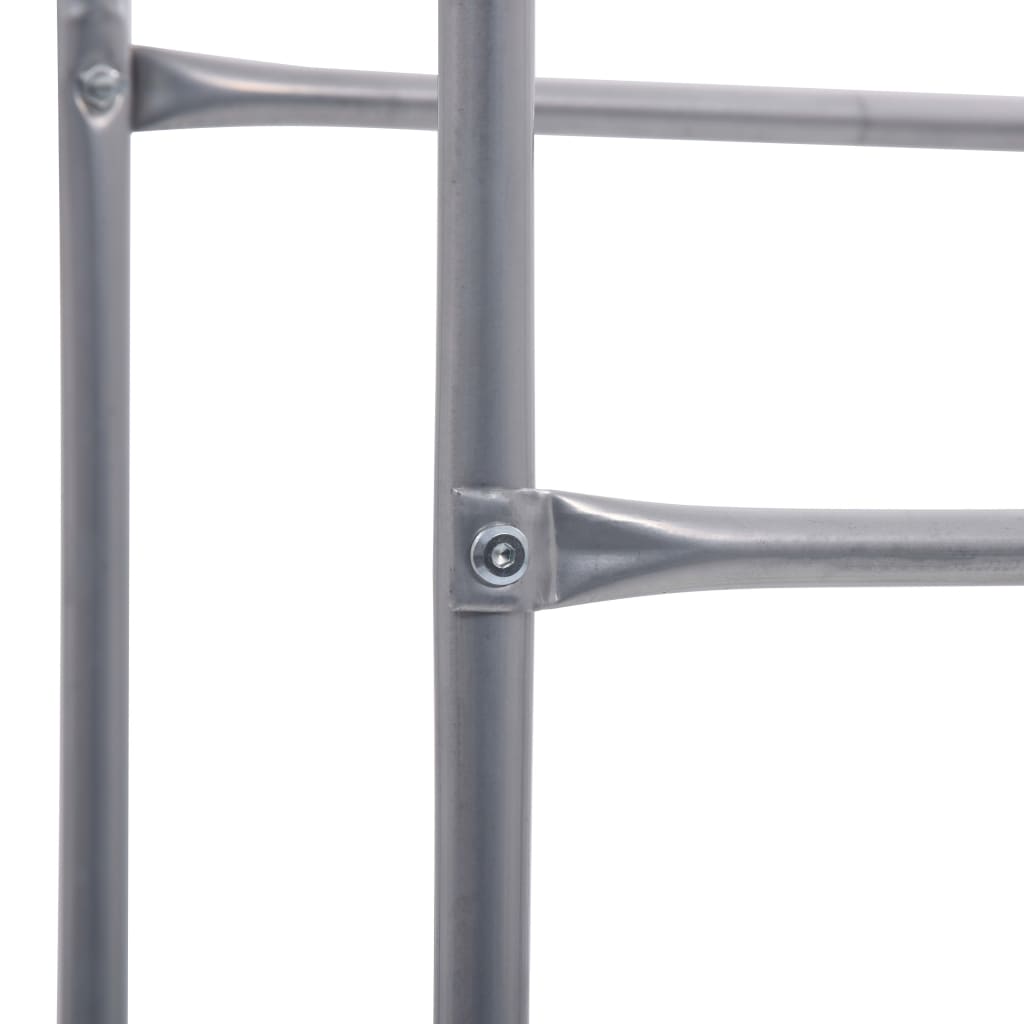 Storage Shelf for 3 Crates Silver 19.7x13.0x45.7" Steel