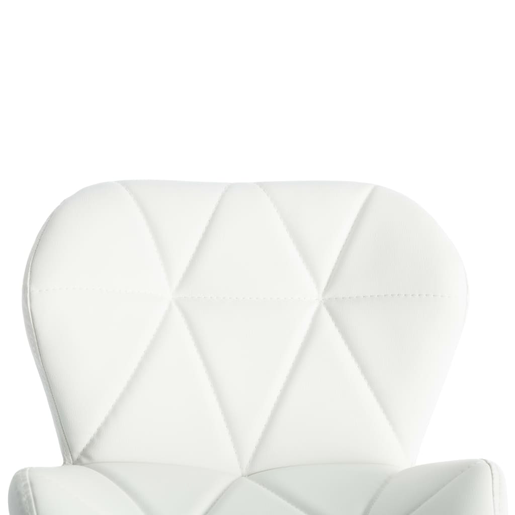 Bar Stools 2 pcs White Faux Leather