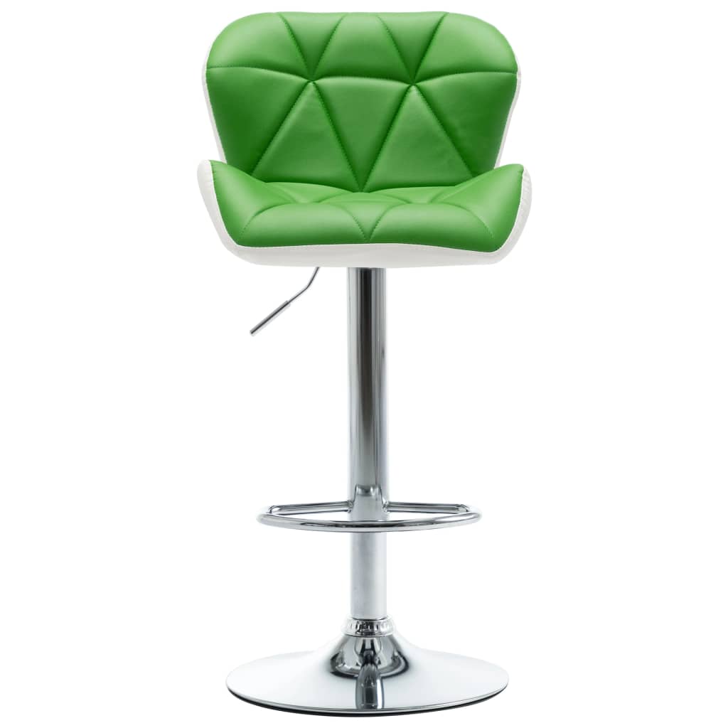 Bar Stools 2 pcs Green Faux Leather