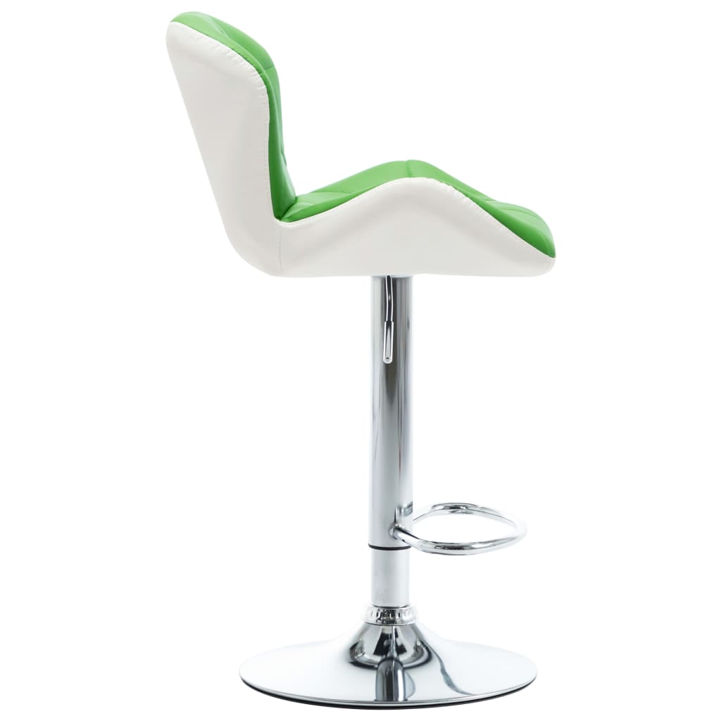 Bar Stools 2 pcs Green Faux Leather
