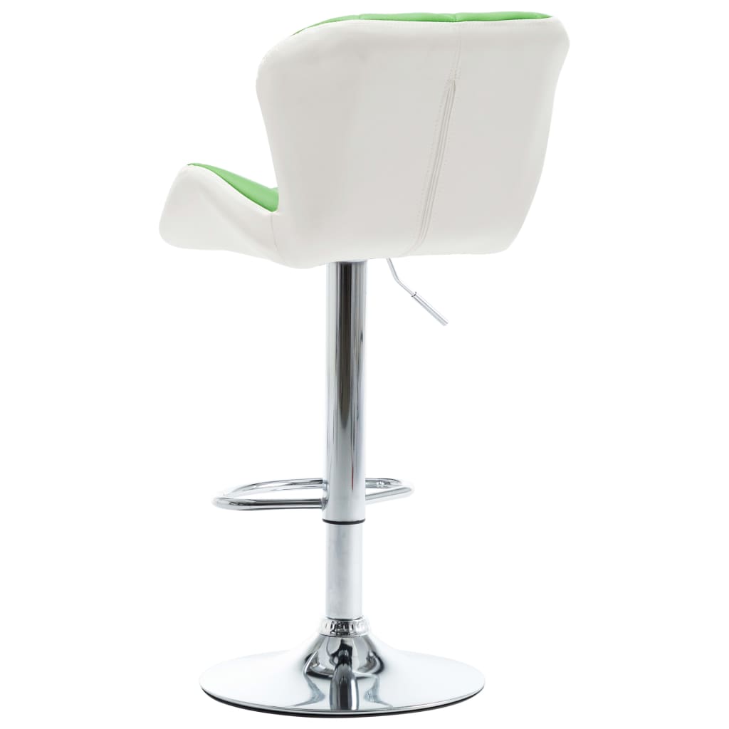 Bar Stools 2 pcs Green Faux Leather