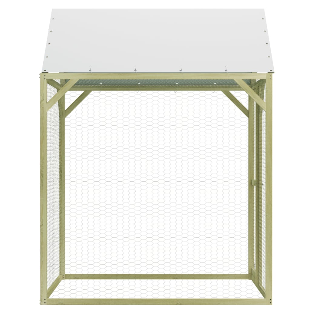 Chicken Cage Green Impregnated Pinewood 4.9x4.9x6.6 ft Durable