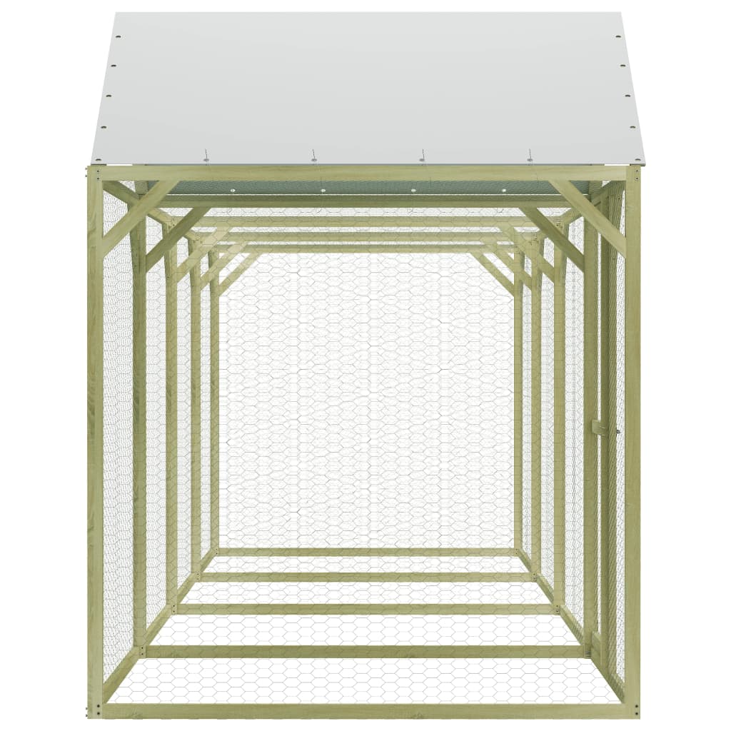 Chicken Cage Green Treated Pinewood 20 x 5 x 6.6 ft Durable