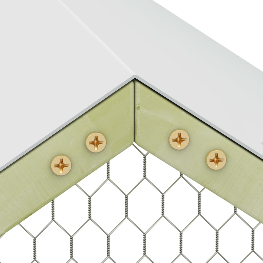 Chicken Cage Green Treated Pinewood 20 x 5 x 6.6 ft Durable