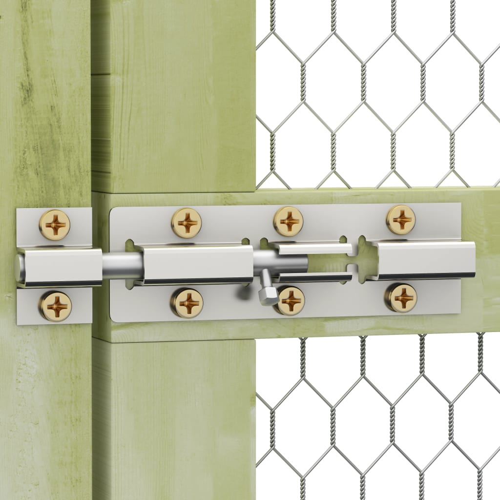 Chicken Cage Green Treated Pinewood 20 x 5 x 6.6 ft Durable
