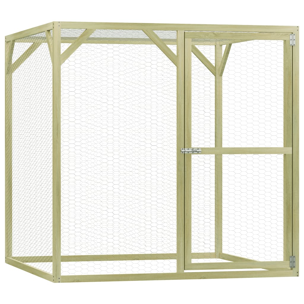 Chicken Cage 4.9'x4.9'x4.9' Impregnated Pinewood