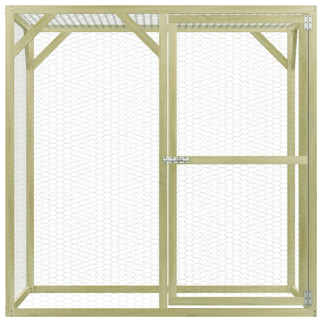 Chicken Cage 4.9'x4.9'x4.9' Impregnated Pinewood