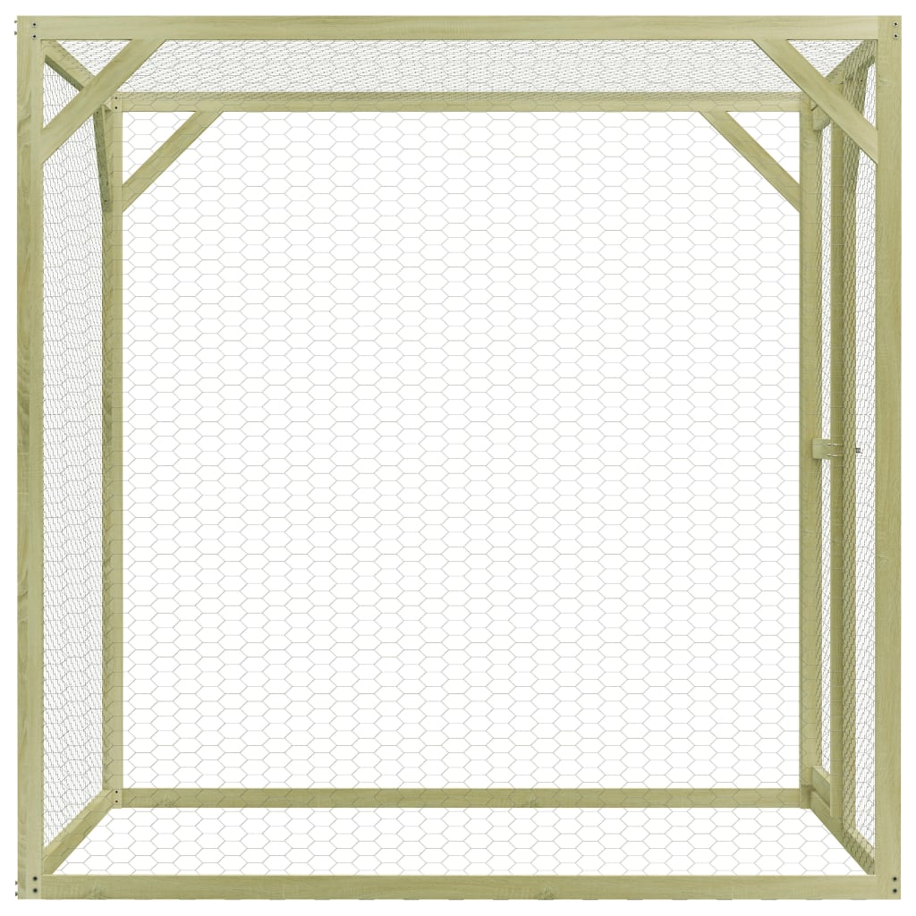Chicken Cage 4.9'x4.9'x4.9' Impregnated Pinewood