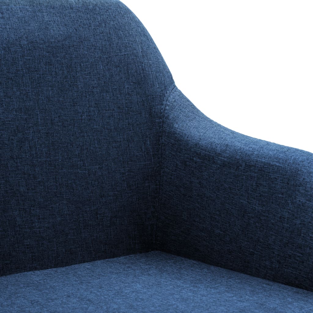 Swivel Office Chair Blue Fabric