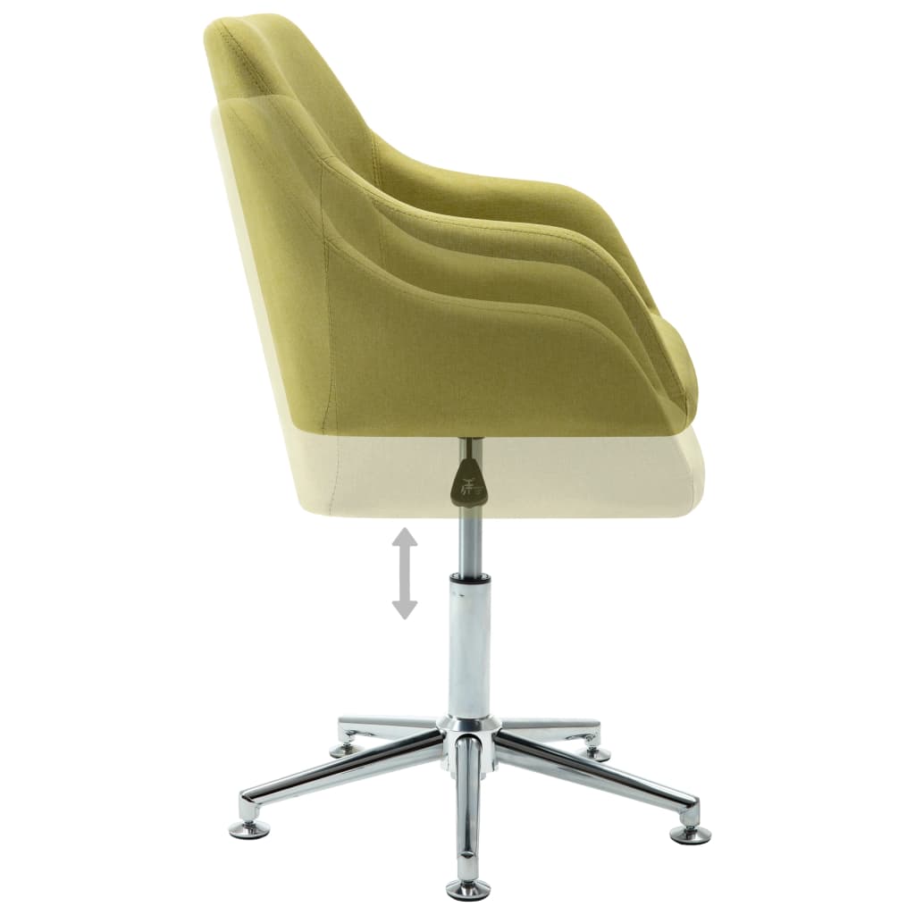 Swivel Office Chair Green Fabric