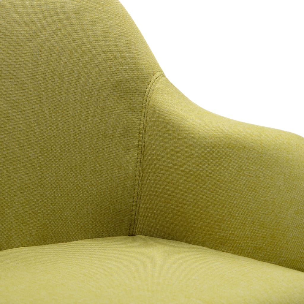 Swivel Office Chair Green Fabric