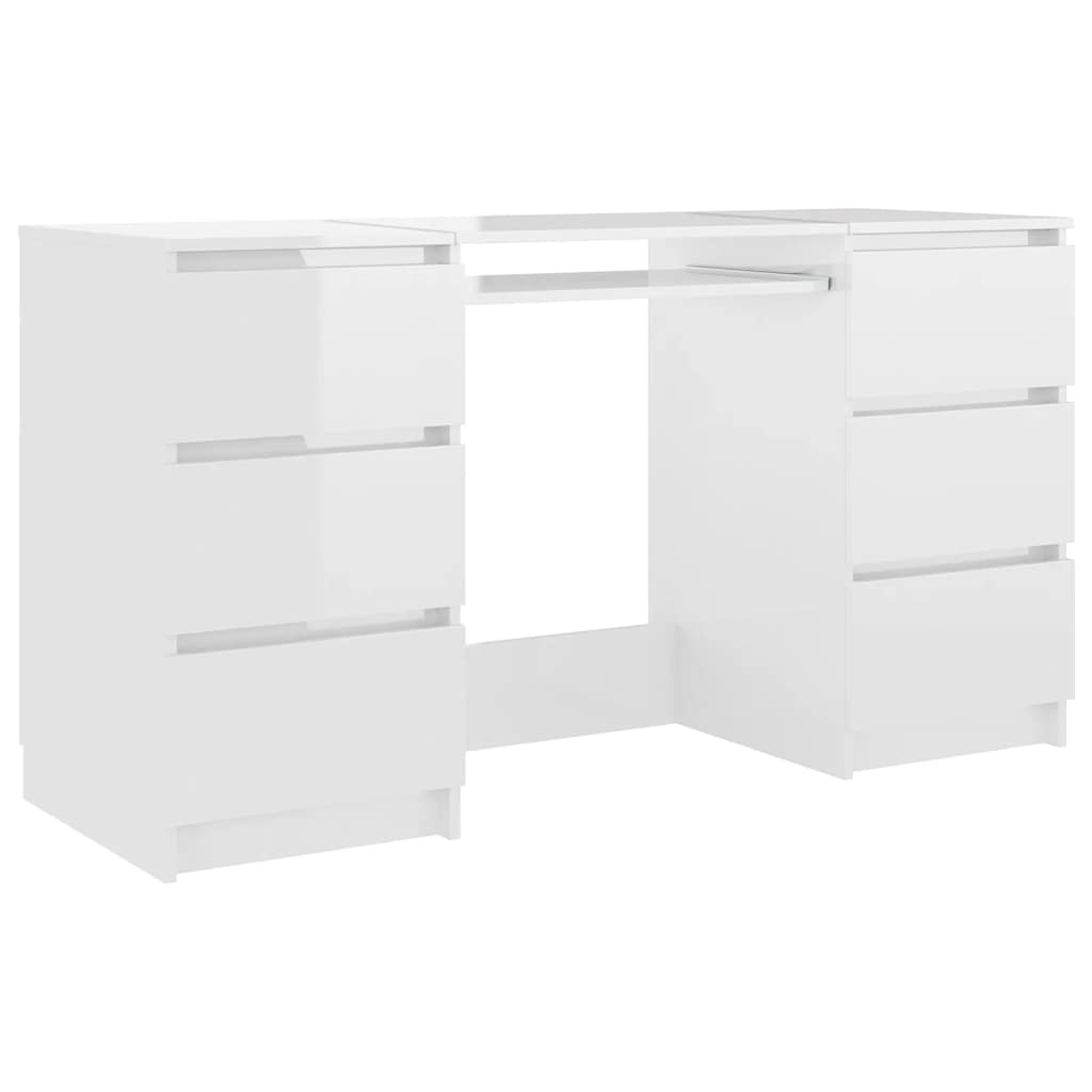 Writing Desk High gloss white Engineered wood Standard