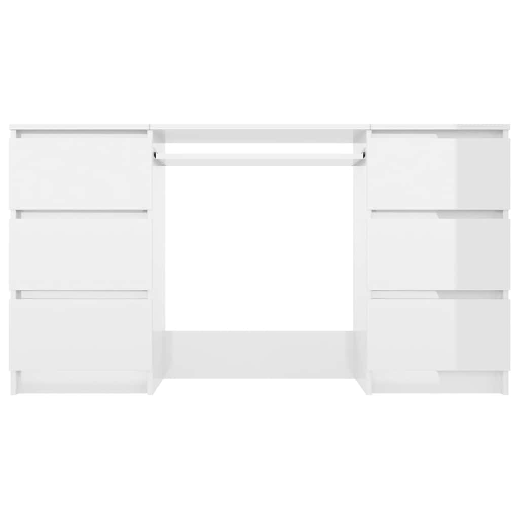 Writing Desk High gloss white Engineered wood Standard