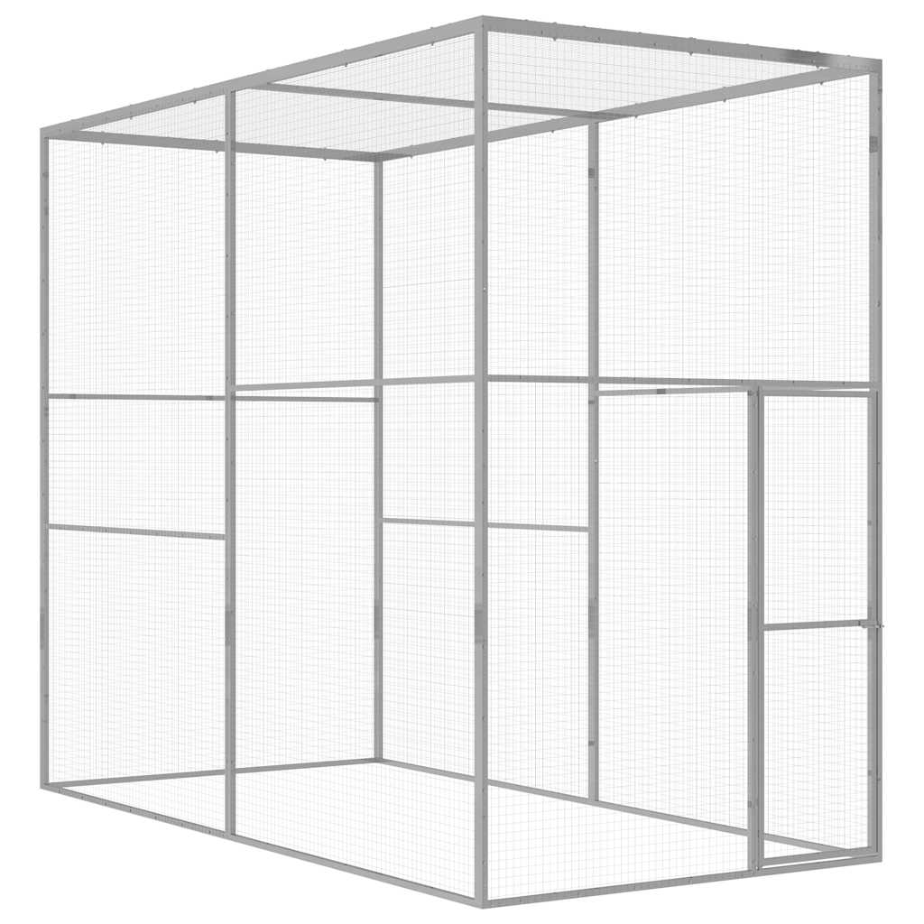 Cat Cage Silver Galvanized steel Large Durable Cat Cage