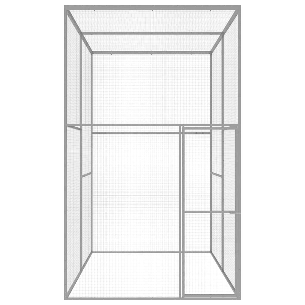 Cat Cage Silver Galvanized steel Large Durable Cat Cage