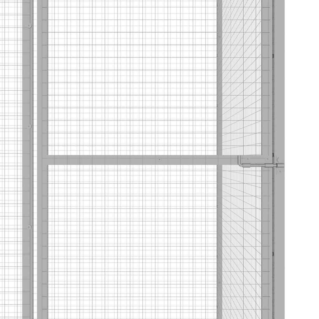 Cat Cage Silver Galvanized Steel Large Cage Rectangular