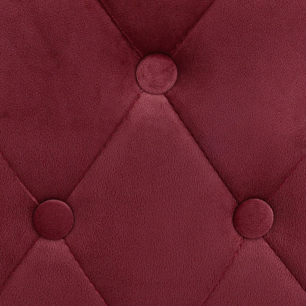 Bar Chair Set of 2 Wine Red