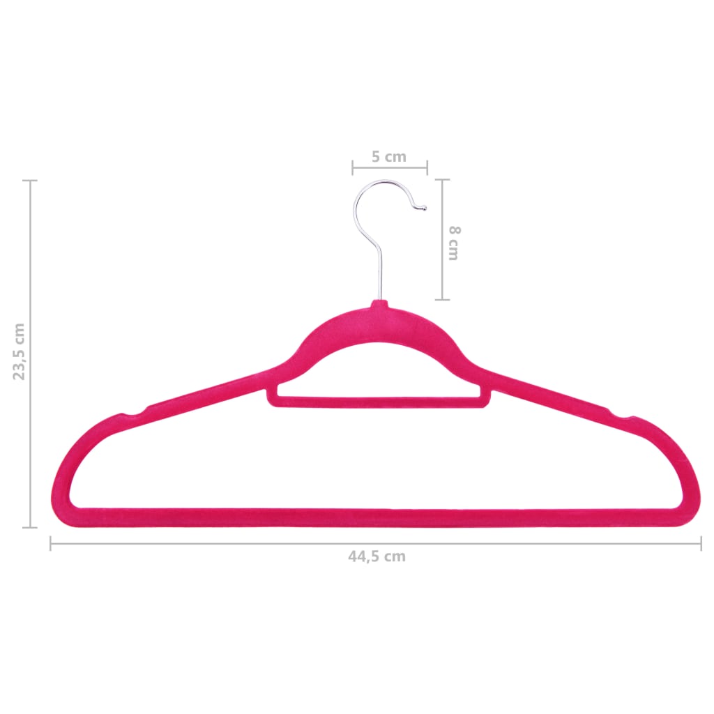 Hanger Set of 20 Pink ABC plastic, zinc alloy, velvet Standard