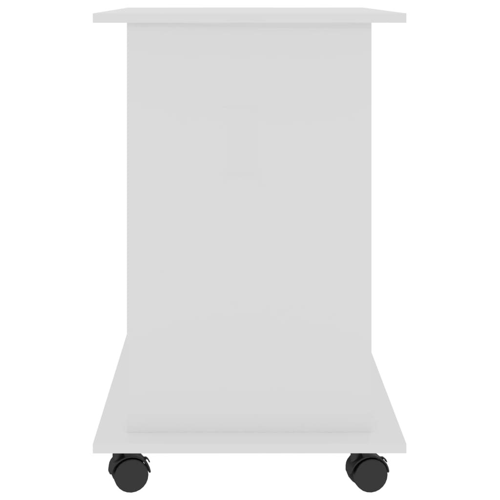 Computer Desk High gloss white Engineered wood Compact