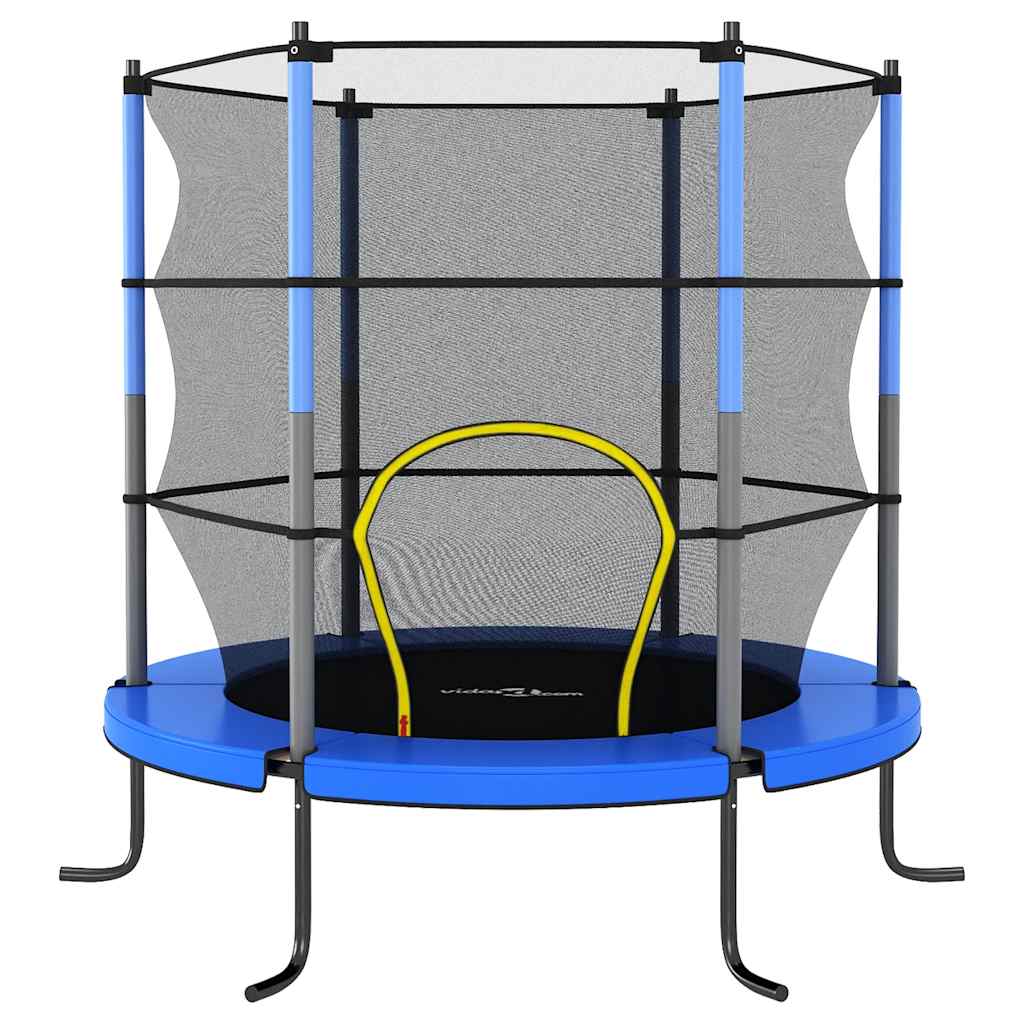 Trampoline Black, Grey, Blue Powder-Coated Steel, PVC, PP, Polyester