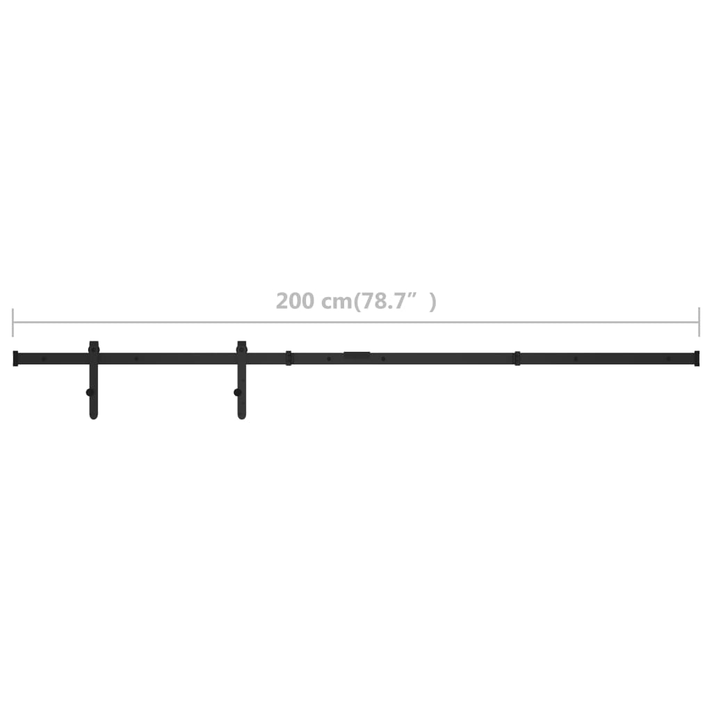 Mini Sliding Cabinet Door Kit Carbon Steel 78.7"