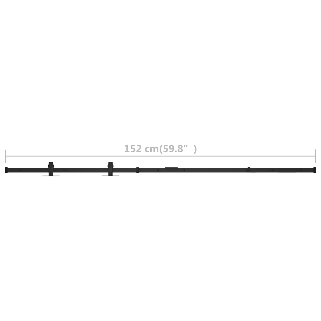 Mini Sliding Cabinet Door Kit Carbon Steel 78.7"