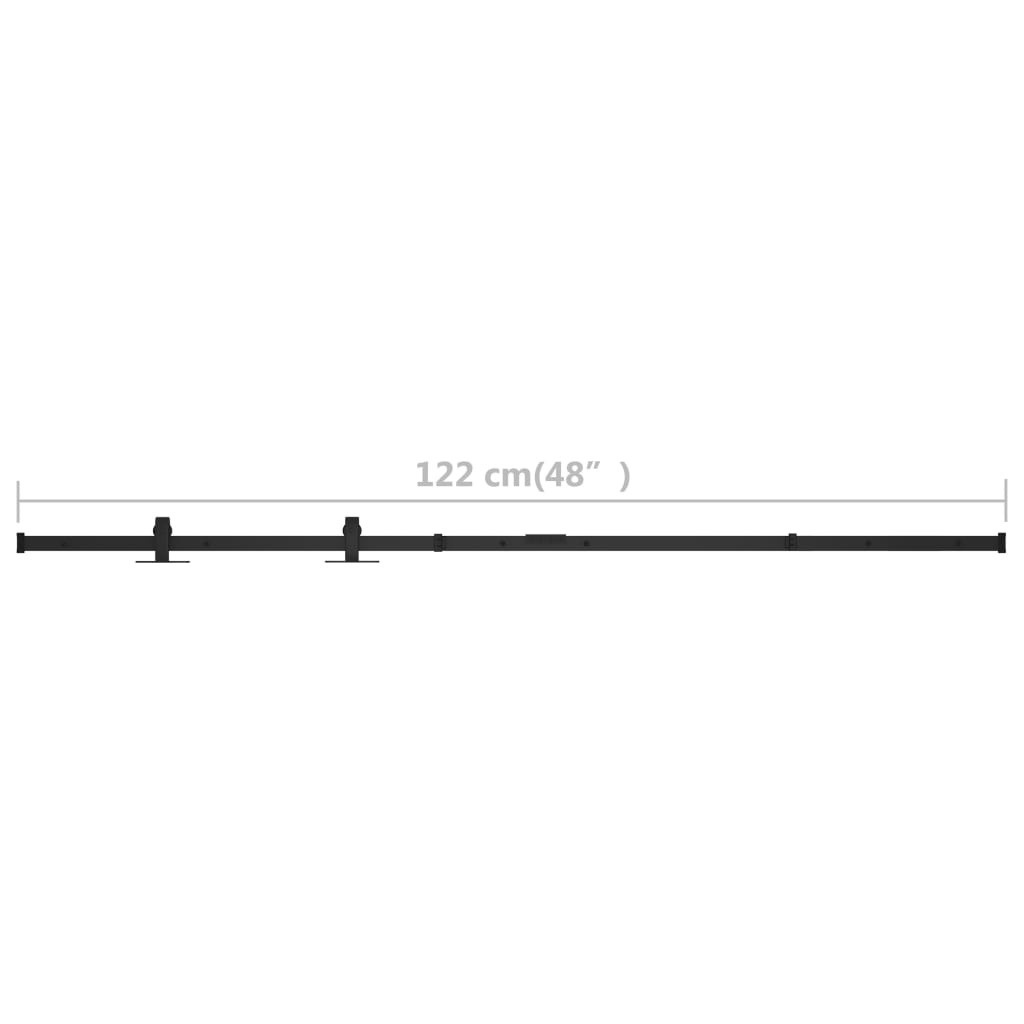Mini Sliding Cabinet Door Kit Carbon Steel 48"