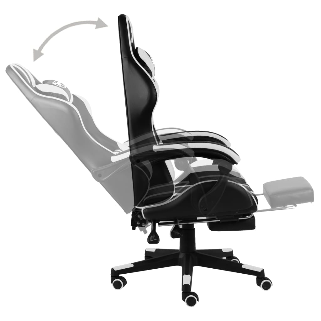 Chair Black and white Faux leather (100% PVC), plywood, steel