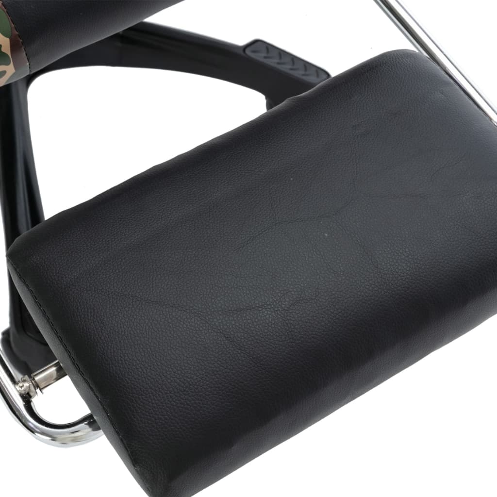 Racing Chair Black and Camouflage Faux Leather